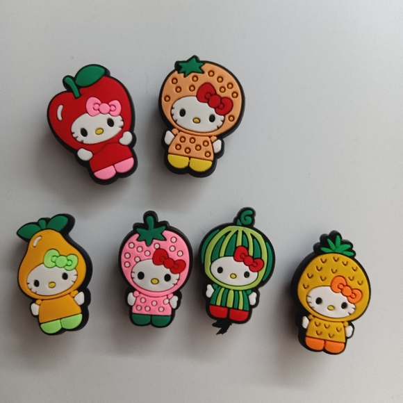 Sanrio Accessories - NEW 9pk Hello Kitty Fruits and Veggies Croc Charms